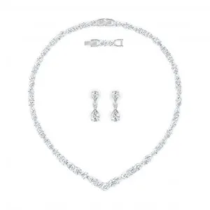 Tennis Deluxe V Mixed Set White Rhodium Plated Set 5575495