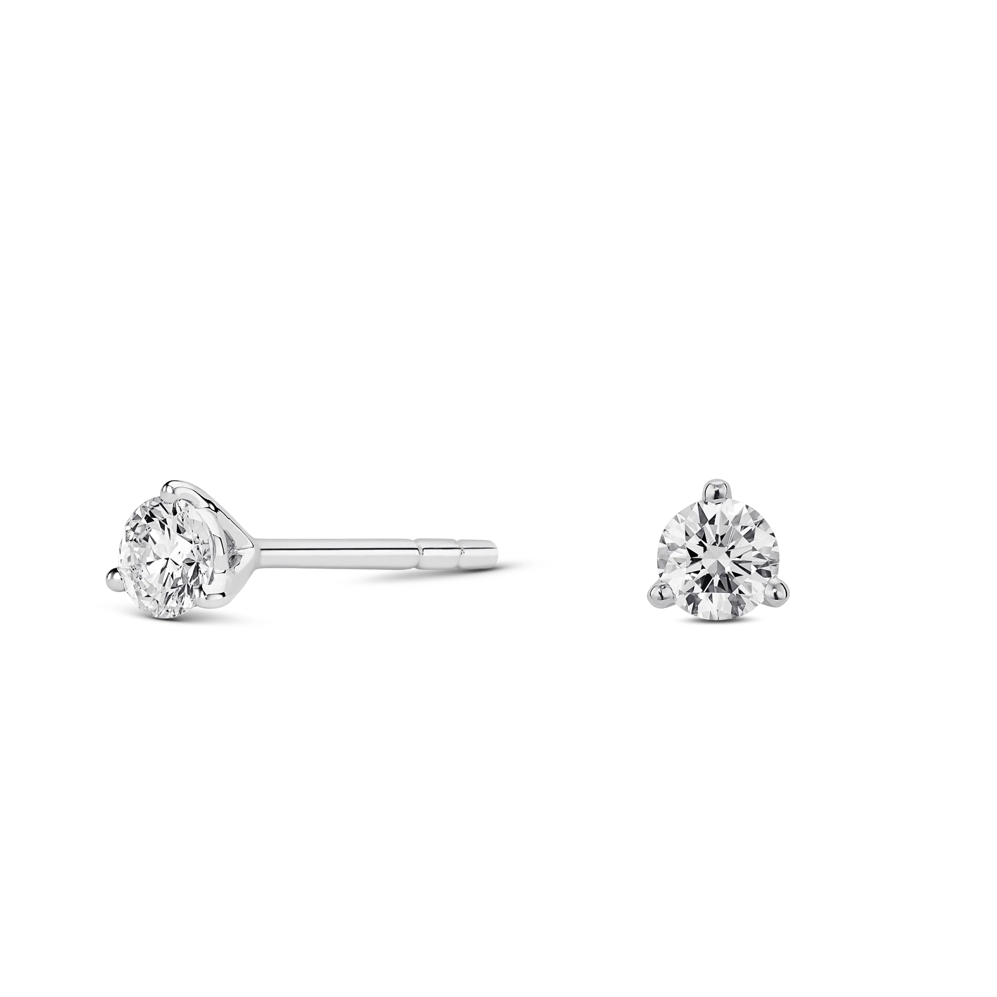 The Mini Round Brilliant Solitaire Studs