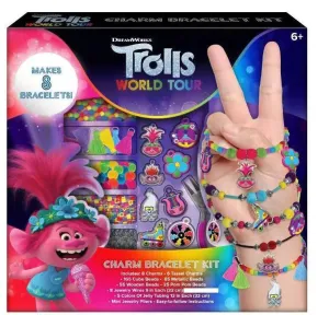 Trolls World Tour Girls Charm Bracelet Making Crafts Set - Makes 8 Bracelets