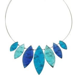 Turquoise Tribal Leaf Necklace