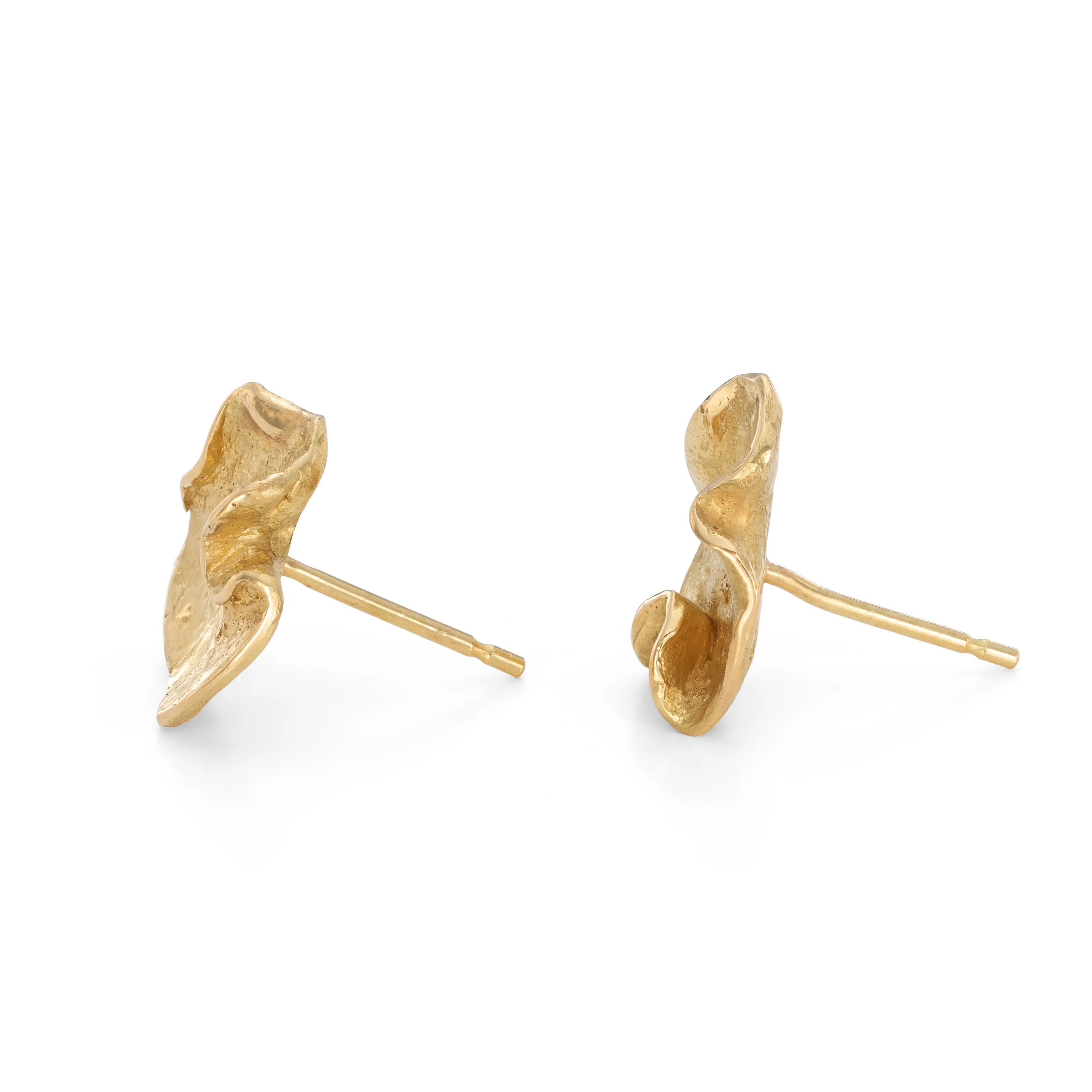 Wave Studs 18ct Gold