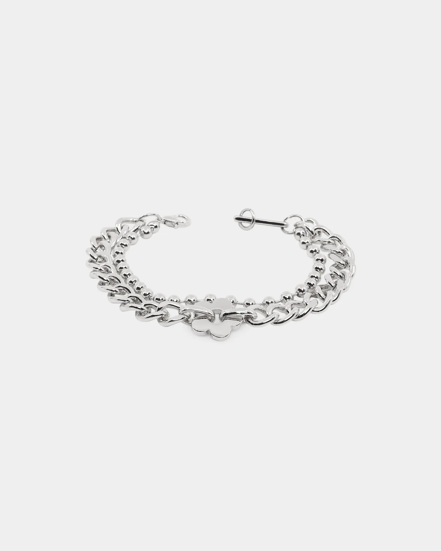 Wild For The Weekend Flower Bracelet Silver