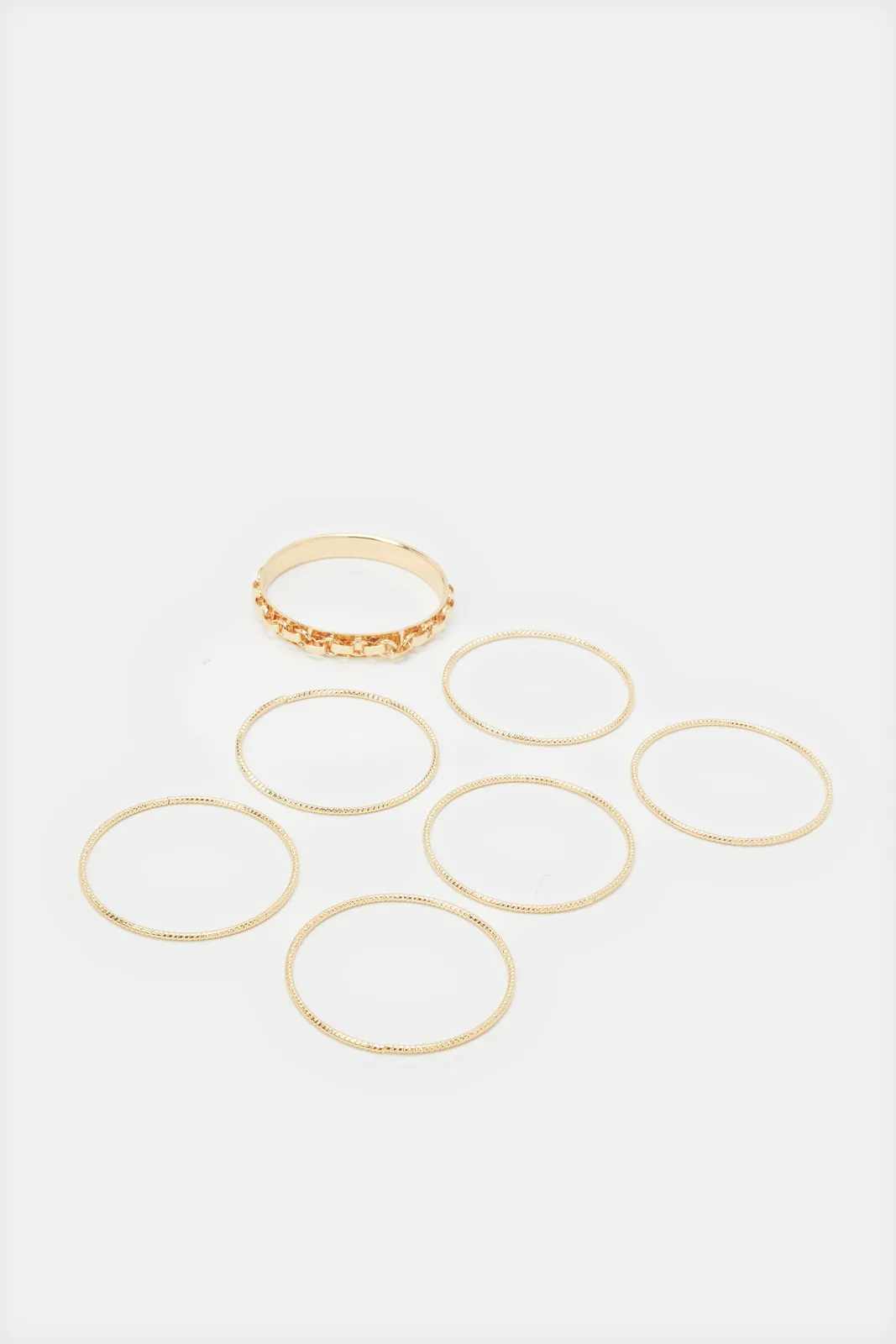 Women Gold Bangle Set (Pack of 7)