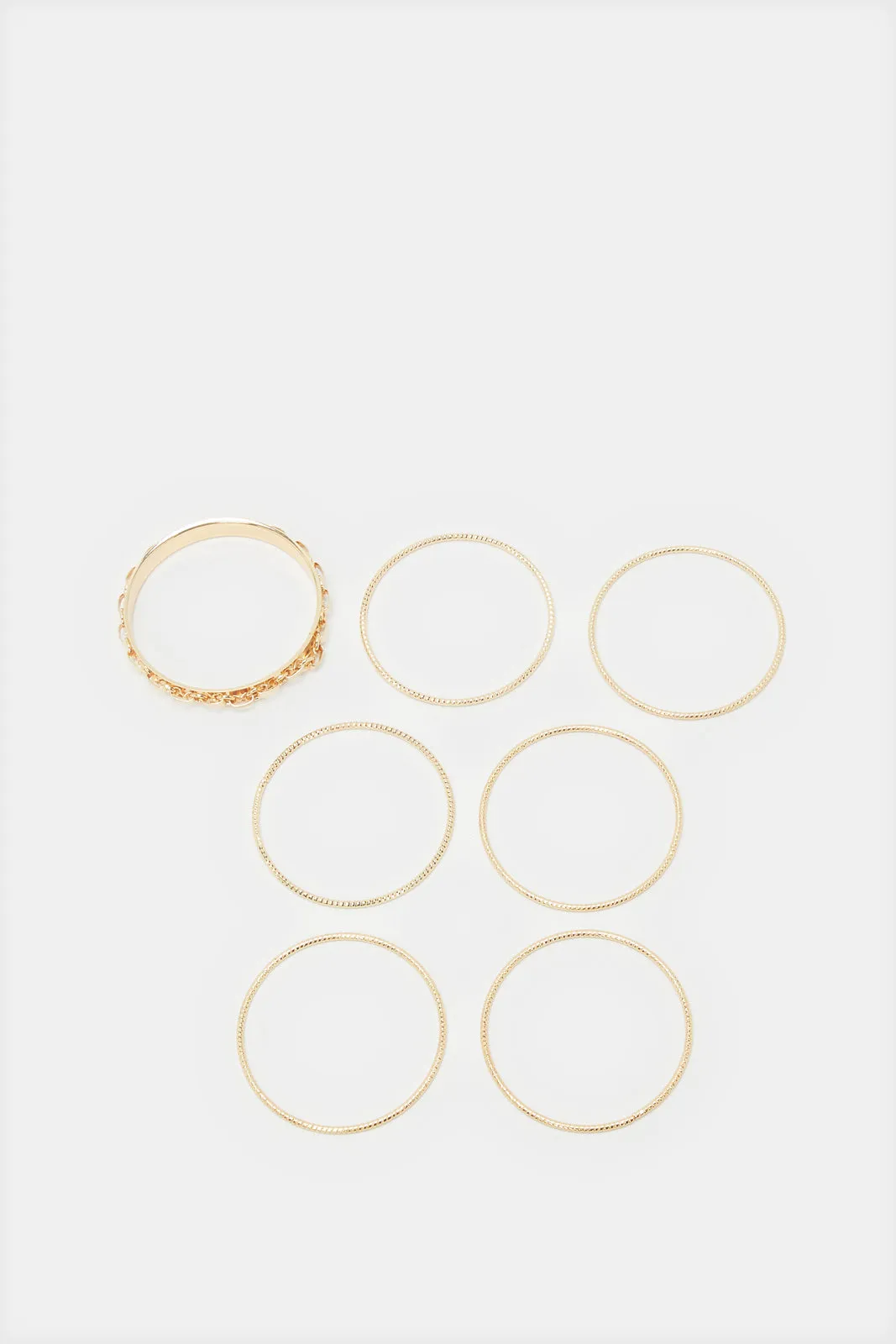 Women Gold Bangle Set (Pack of 7)