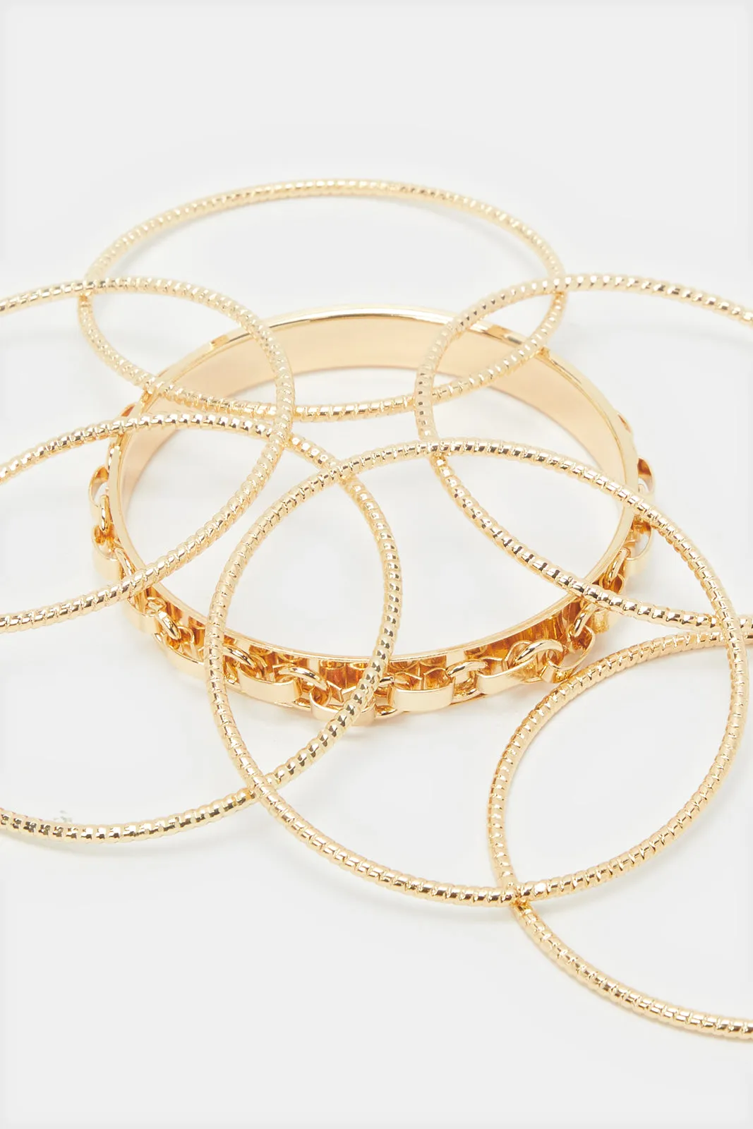 Women Gold Bangle Set (Pack of 7)